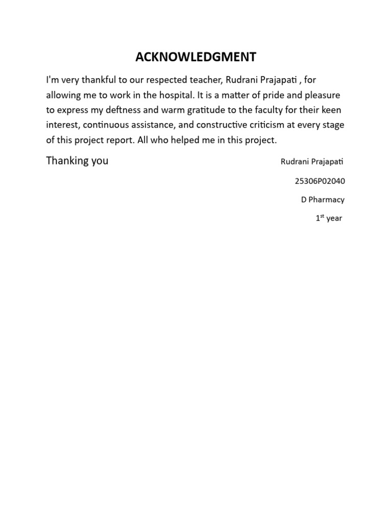 Acknowledgment | PDF
