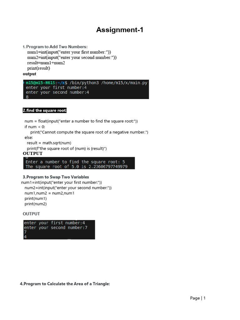 Python All Assignment - Merged | PDF | Text File | Computer Data