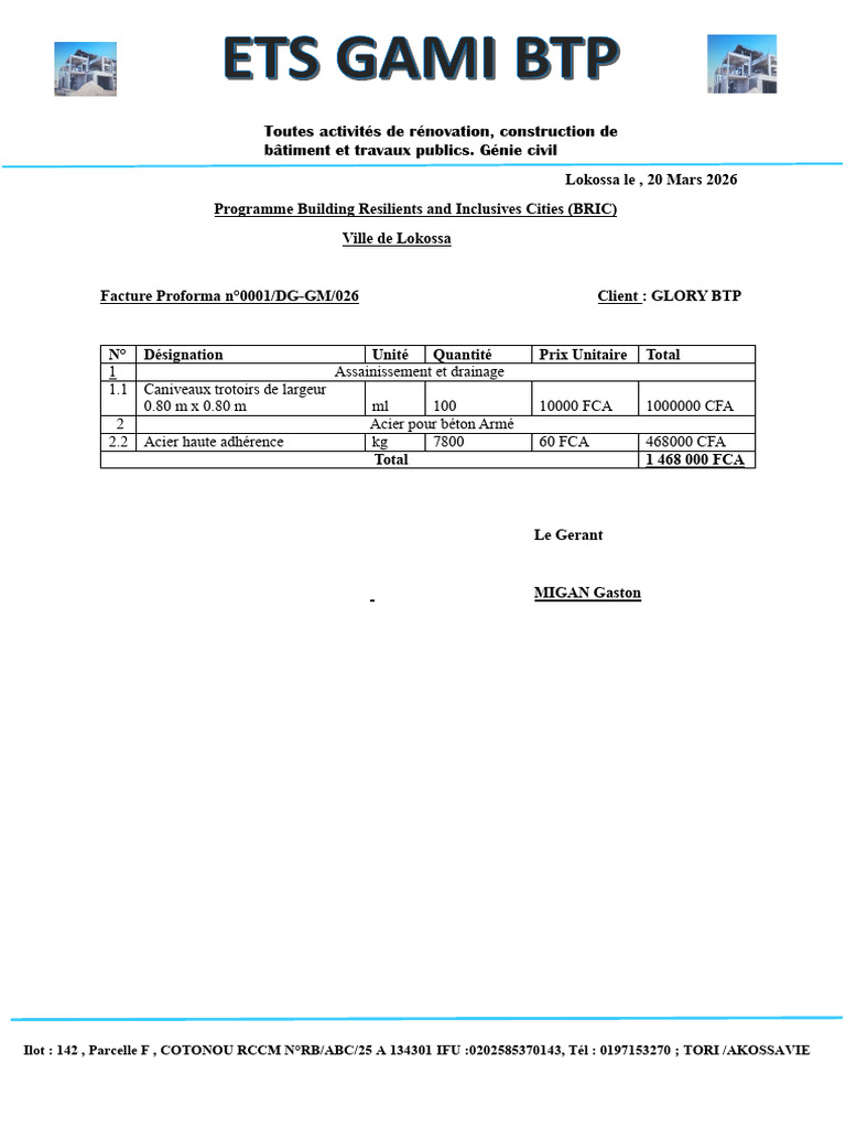 Proforma Gami | PDF