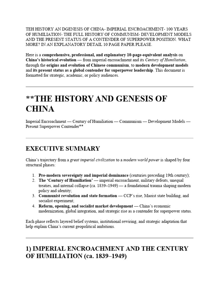 China History | PDF | China | World Politics