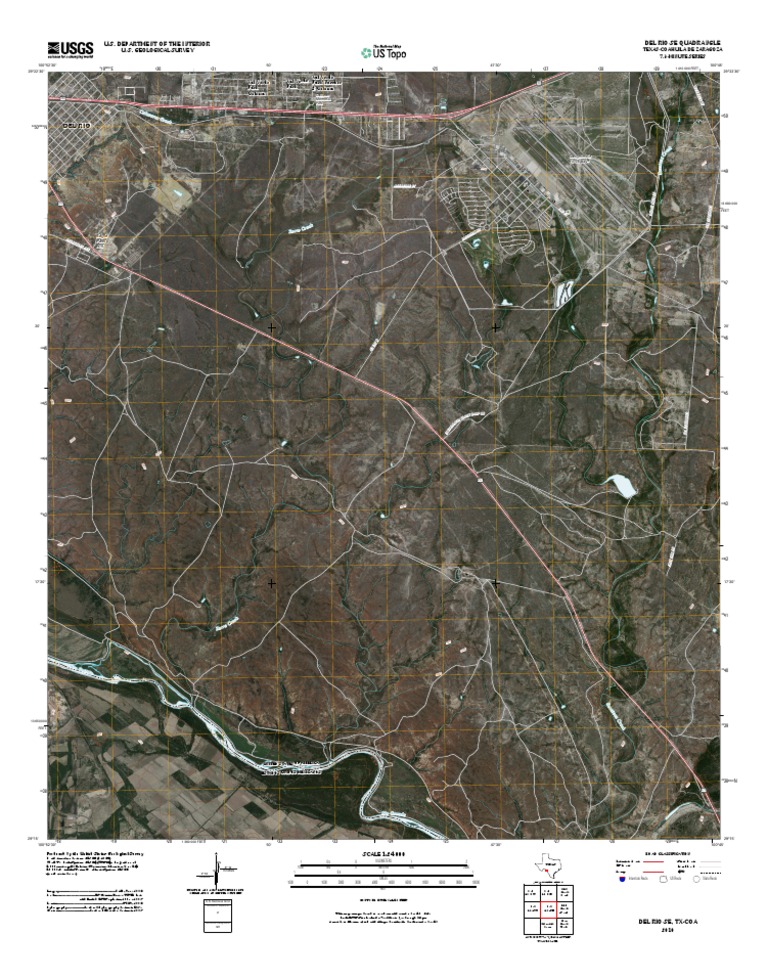 Topographic Map of Del Rio SE | PDF