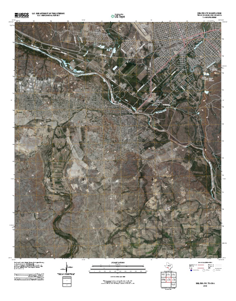 Topographic Map of Del Rio SW | PDF | United States Geological Survey ...