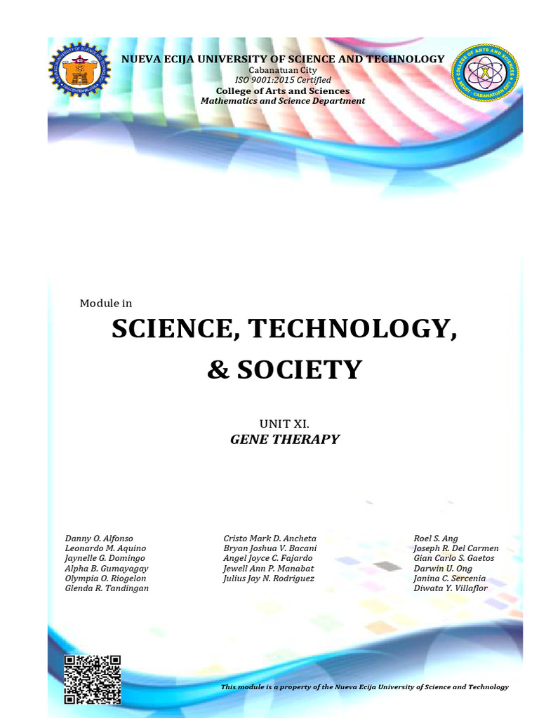 STS Unit XI | PDF | Gene Therapy | Gene