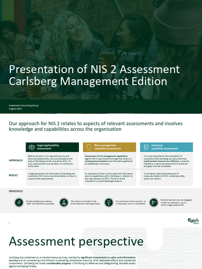 Presentation of NIS 2 Assessment Carlsberg Management Edition | PDF ...