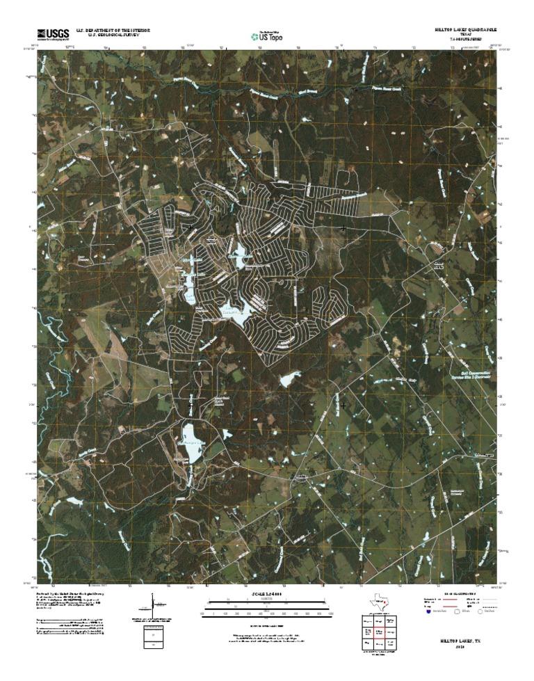 Hilltop Lakes Texas Quadrangle Map | PDF | United States Geological ...