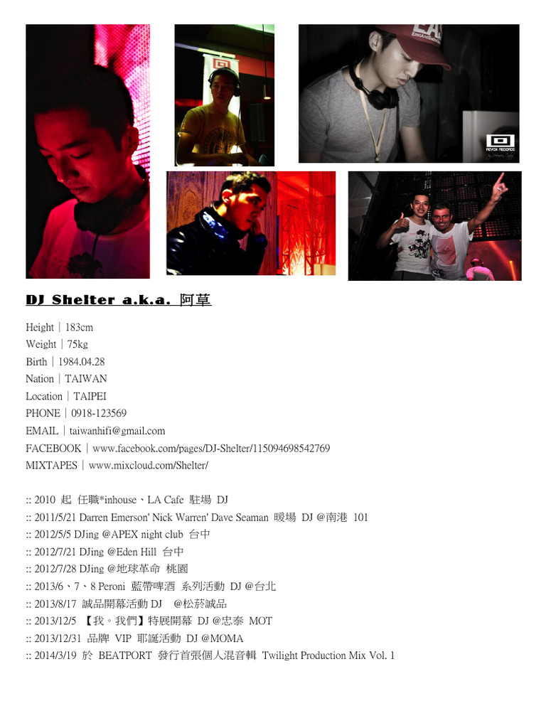 DJ Shelter Bio | PDF