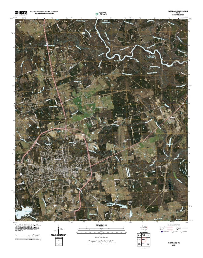Topographic Map of Carthage United States Geological Survey Geomatics