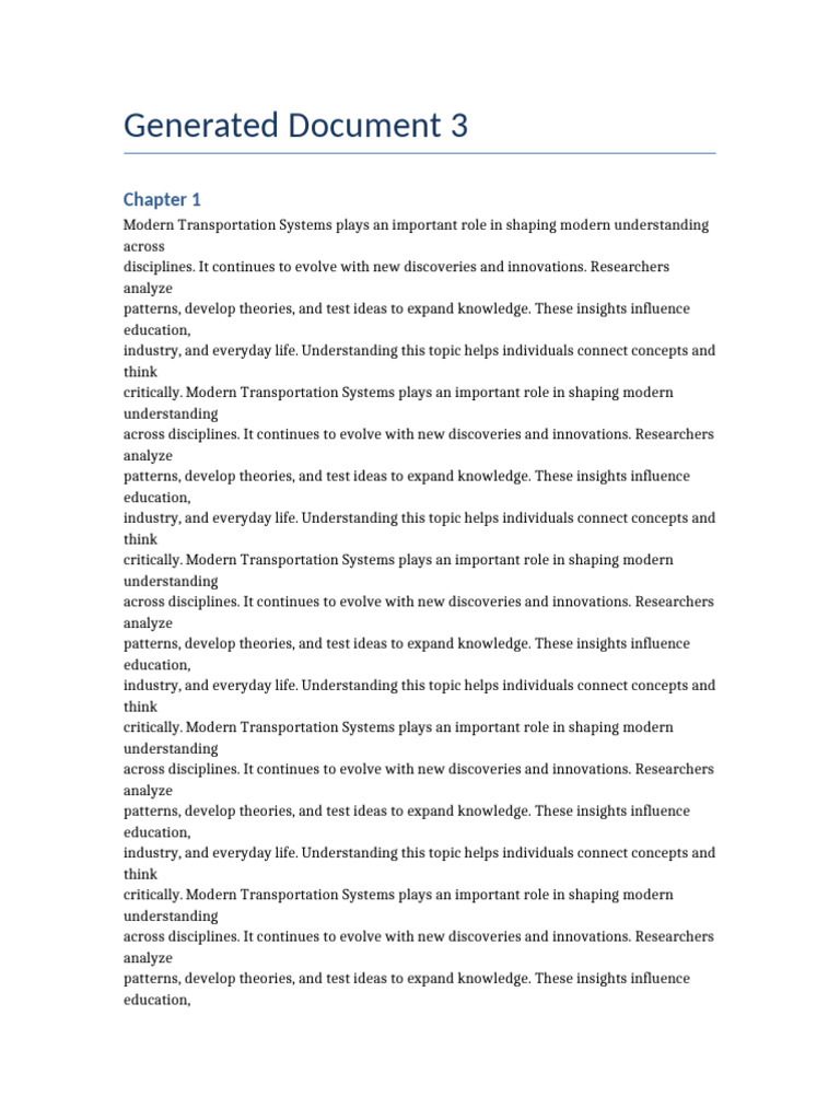 Generated Document 3 | PDF | Concept | Theory