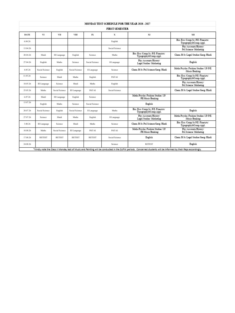 Monday Test | PDF