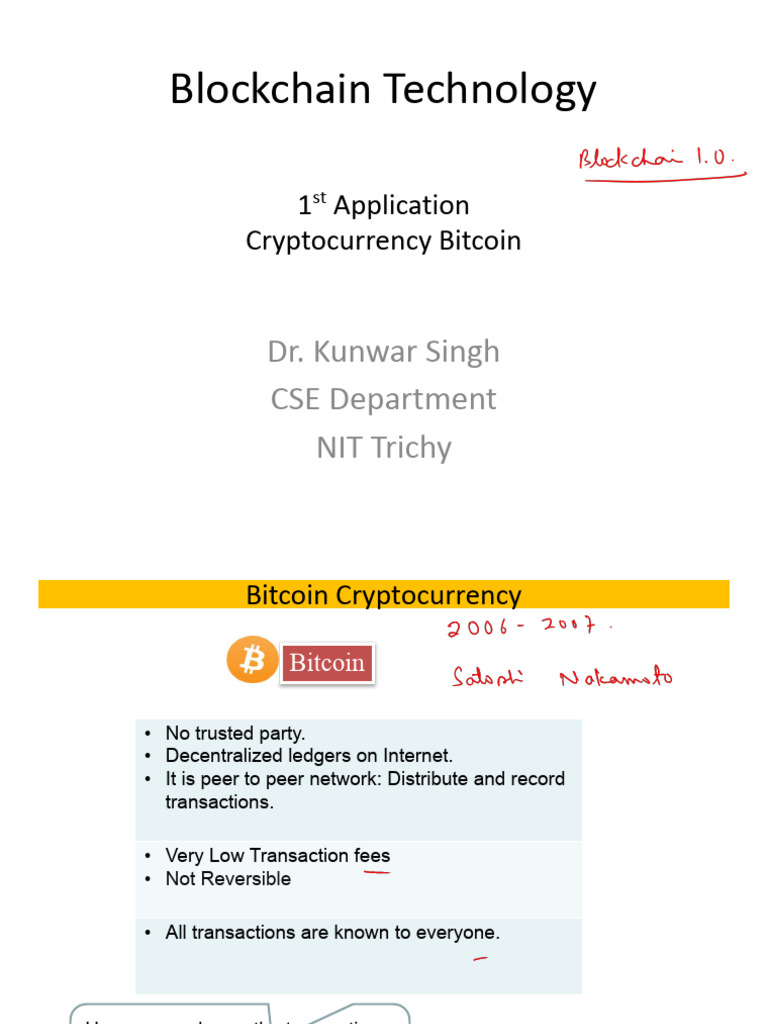 Bitcoin - NIT Trichy | PDF | Key (Cryptography) | Public Key Cryptography