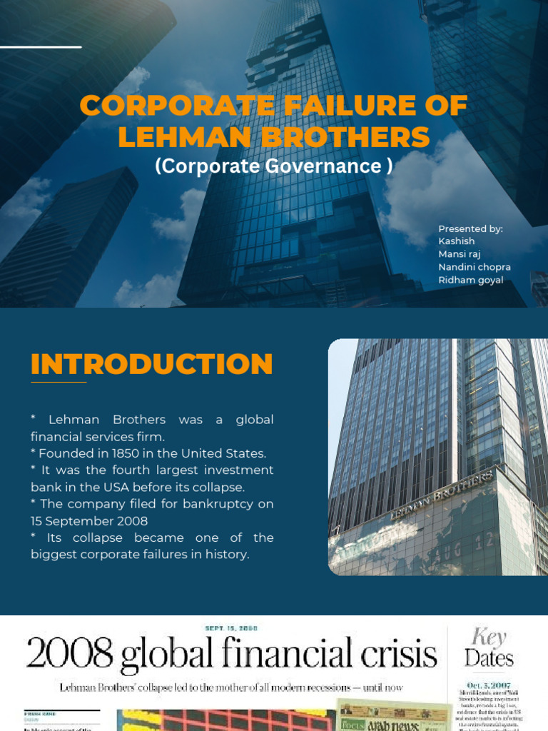Group 6 Corporate Governance | PDF | Financial Crises | Lehman Brothers