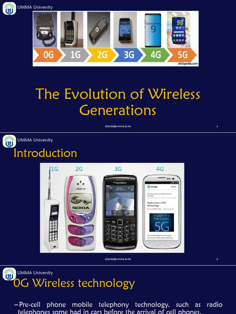 The Evolution of Wireless Generations | PDF