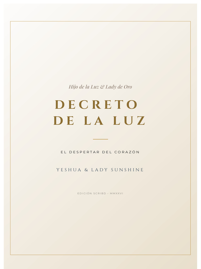 Yeshua y Lady Sunshine, decretando la LUZ Universal | PDF | Oración ...