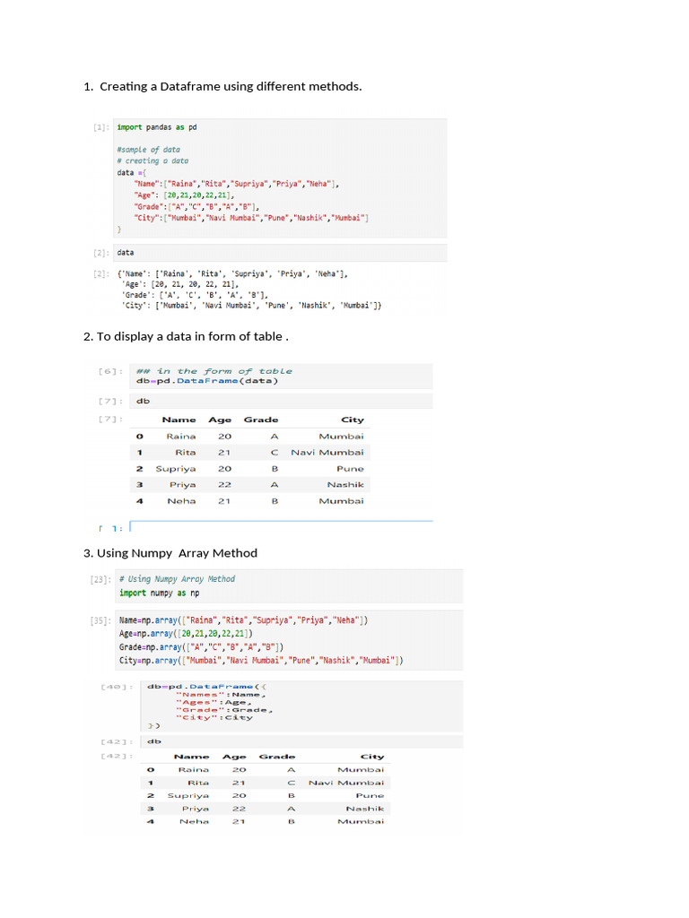 Dataframe DA | PDF