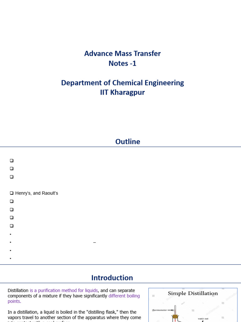 AMT Notes 1 | PDF | Distillation | Phase (Matter)