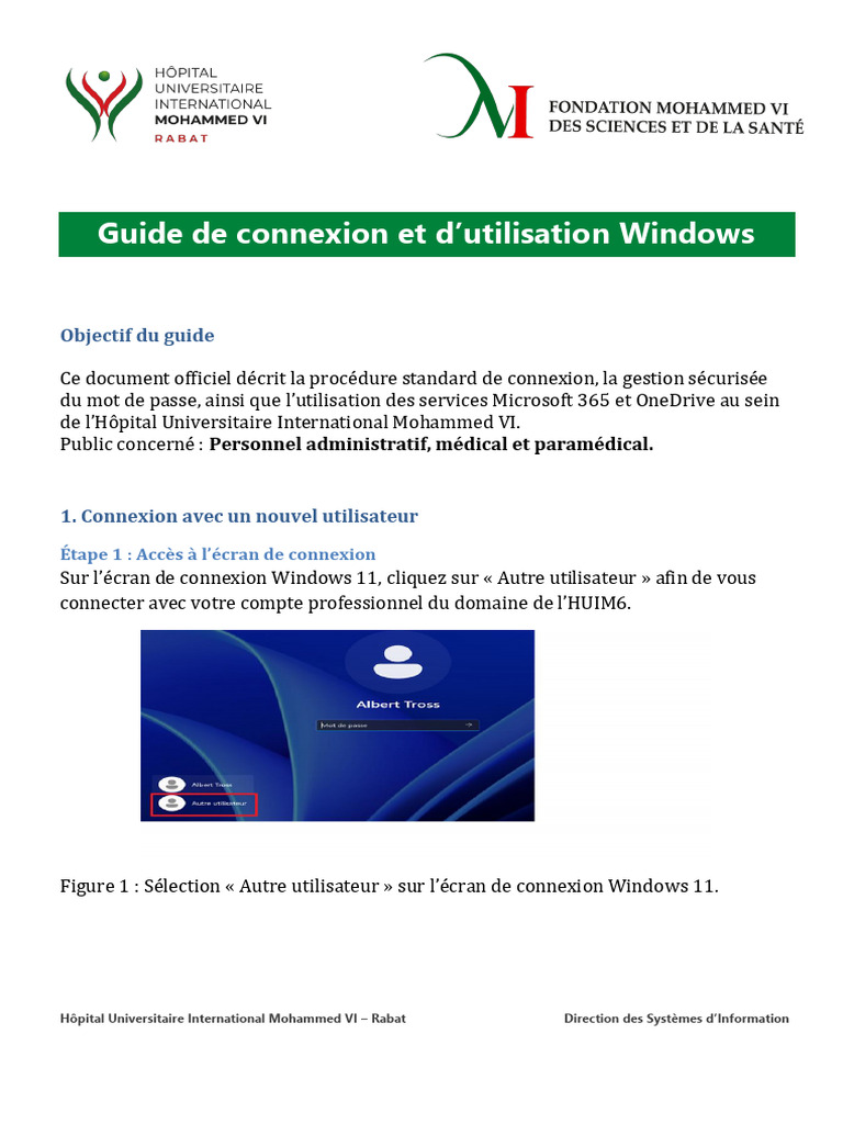 Guide de Connexion Et D'utilisation Windows 29-01-2026 | PDF