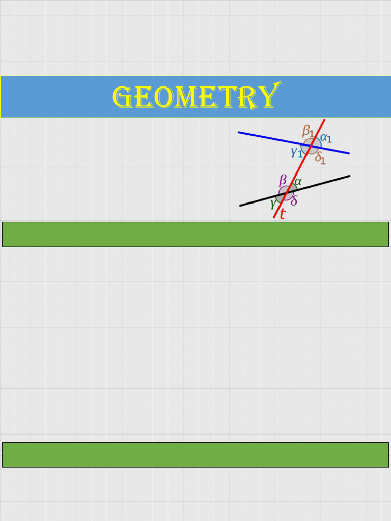 Geo 1 | PDF | Line (Geometry) | Angle