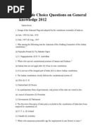Download 50 Multiple Choice Questions on General Knowledge 2012 by Bhupender Singh SN101557691 doc pdf