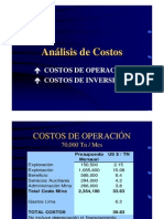 Analisis de Costos Operacion