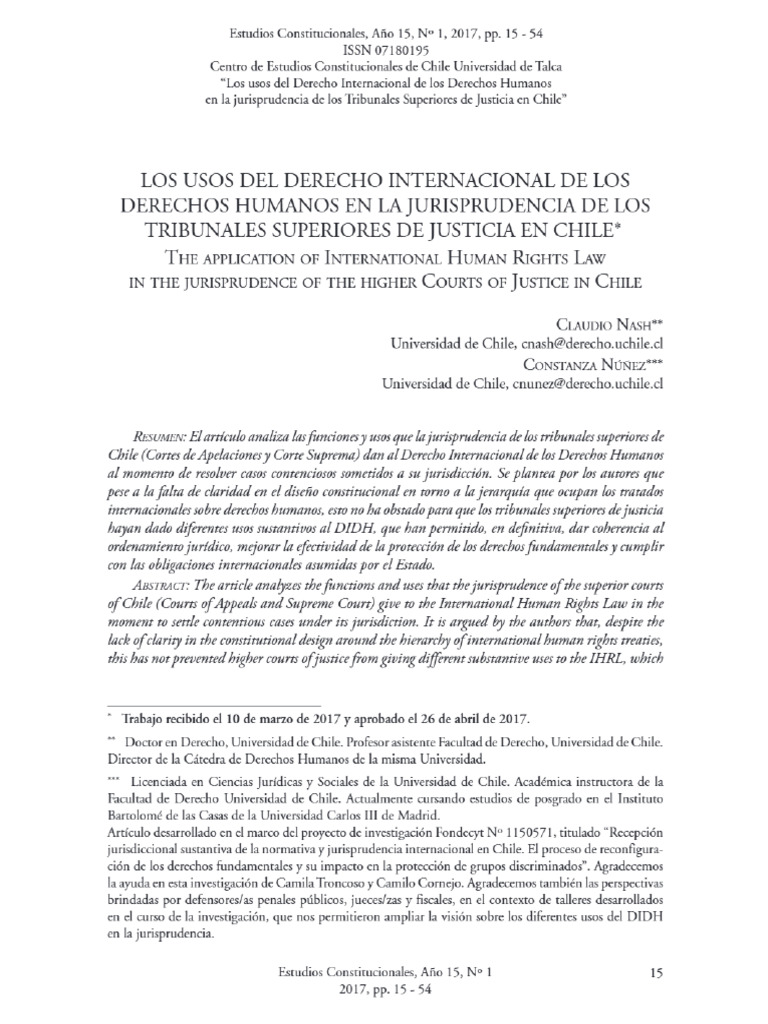 Los Usos Del Derecho Internacional de Los Derechos Humanos en La | PDF