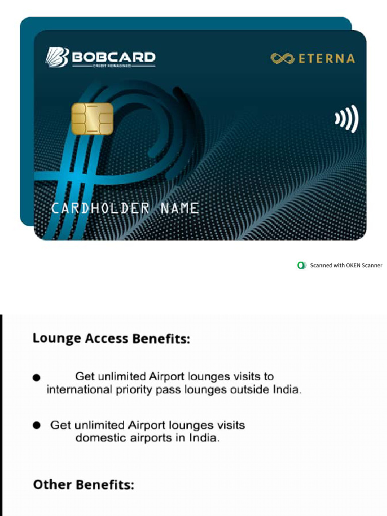 BOB Eterna Card Benefits PDF | PDF