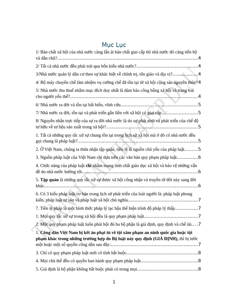 T NG Ôn PLDC 1-5 | PDF