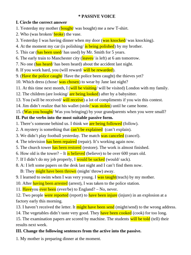 Passive Voice l8 | PDF