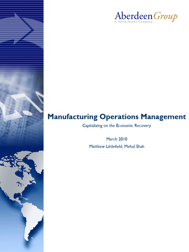 Manufacturing Operations | PDF | Performance Indicator | Enterprise ...
