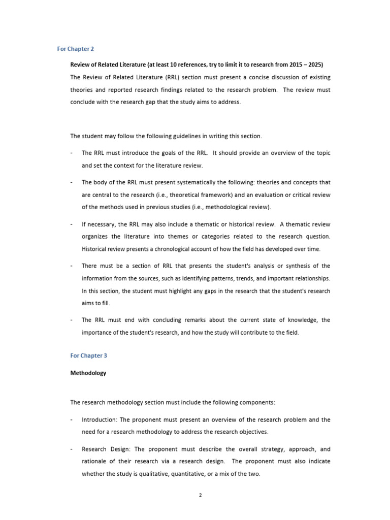Project Format Chapter 2 and 3 | PDF | Methodology | Survey Methodology