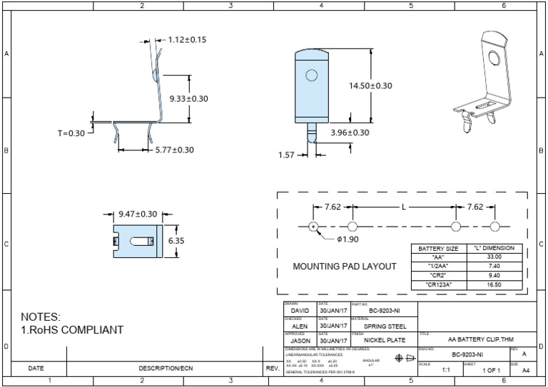 BC 9203 Ni - Datasheet | PDF