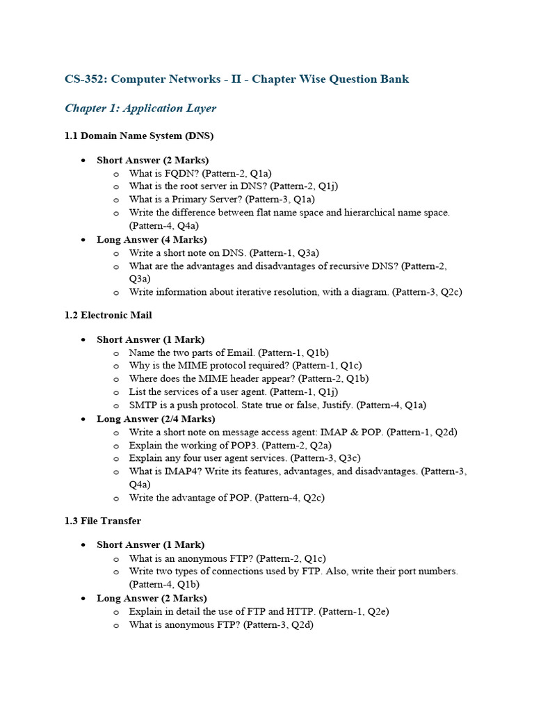 Computer Networks II (Revised Question Bank) | PDF | Cipher | Cryptography