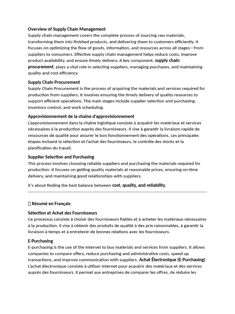 Supply Chain Management | PDF | Lean (production) | Six Sigma