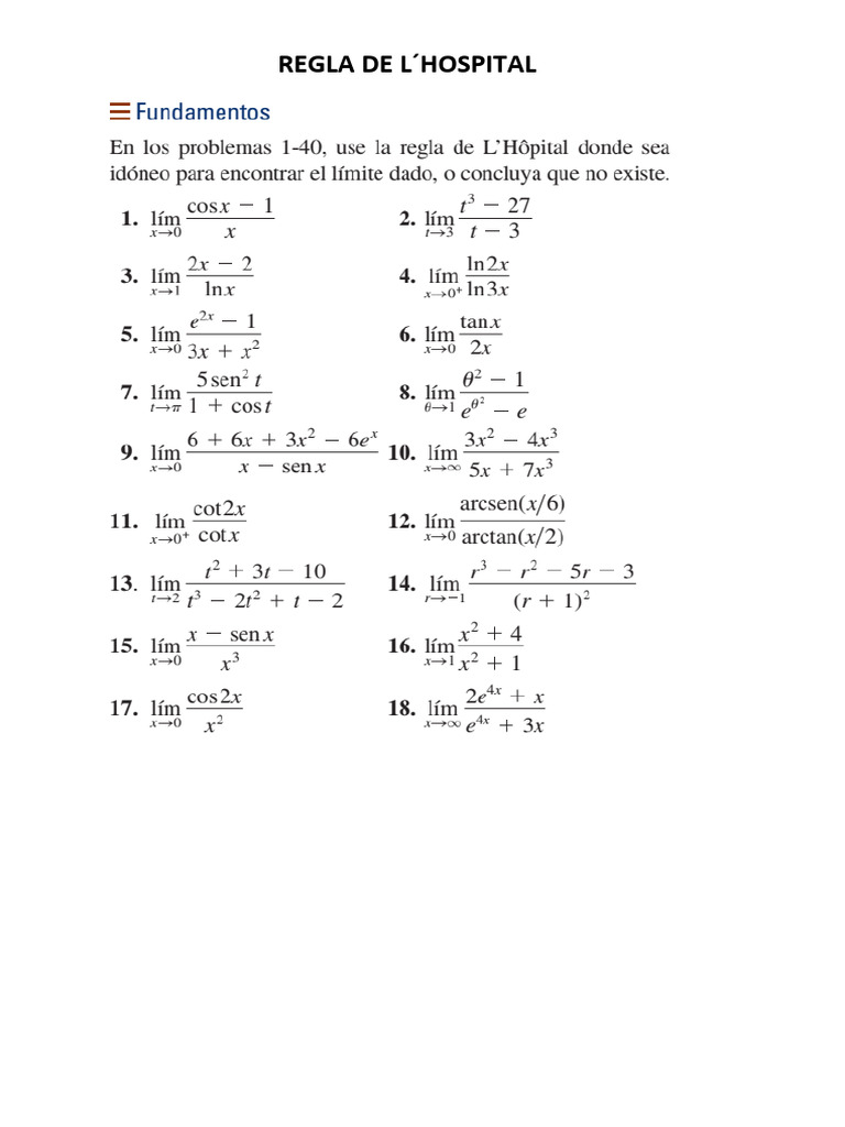 L Hospital | PDF