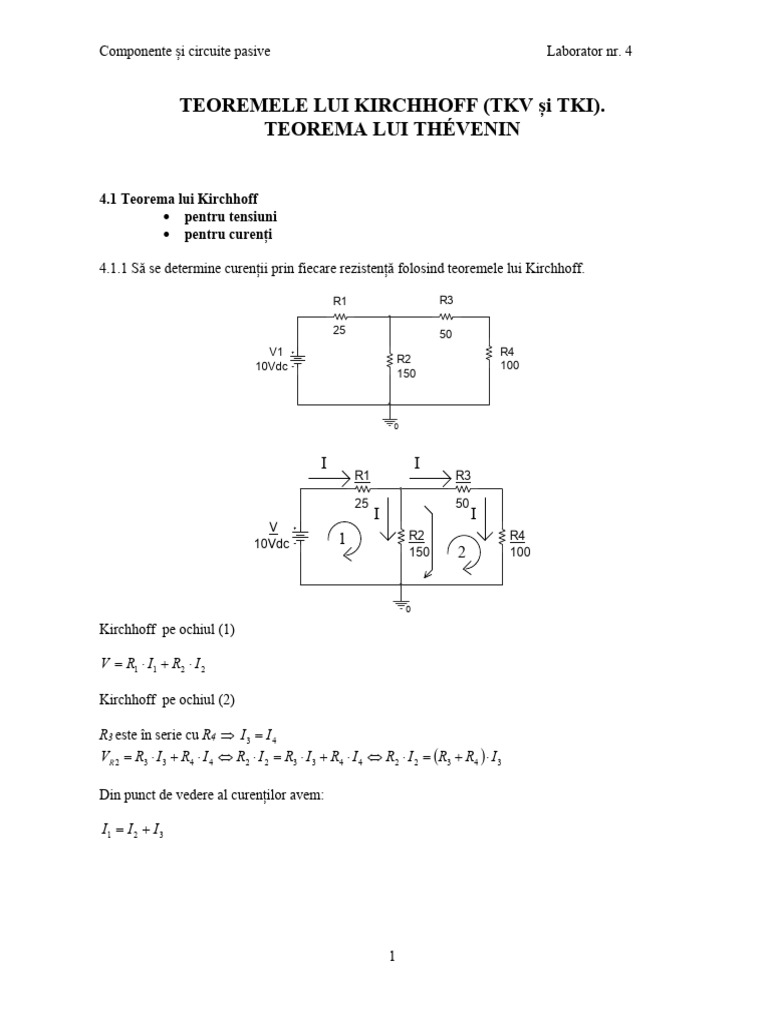 L4 Teorema Kirchhoff Thevenin | PDF