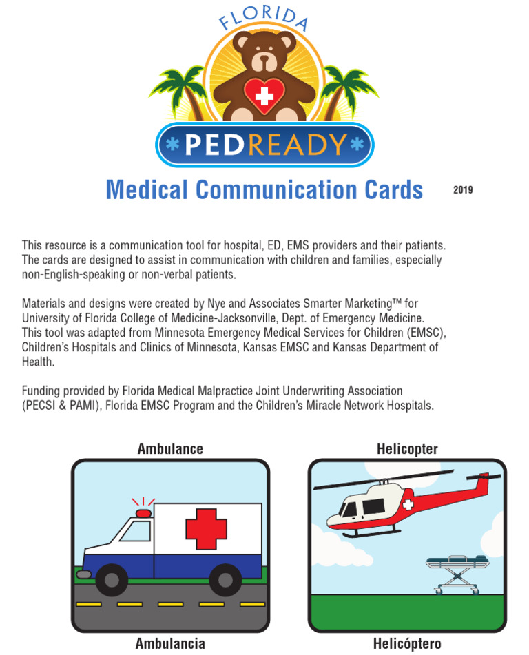 9546 FLA Hospital Communication Cards Update | PDF | Emergency Medical ...