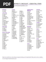 Complete Household Essentials Checklist | PDF | Home Appliance | Tableware