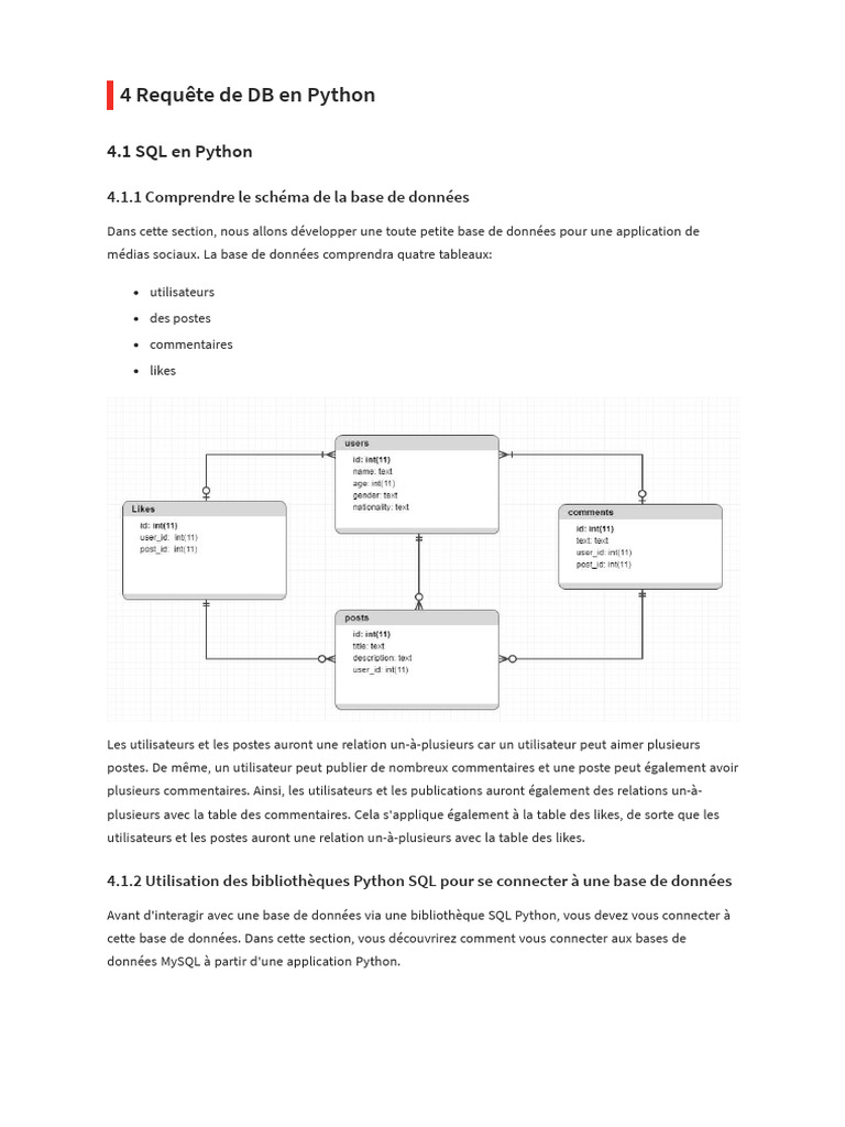 Chapitre 4 - Requête de DB en Python | PDF | MySQL | MongoDB