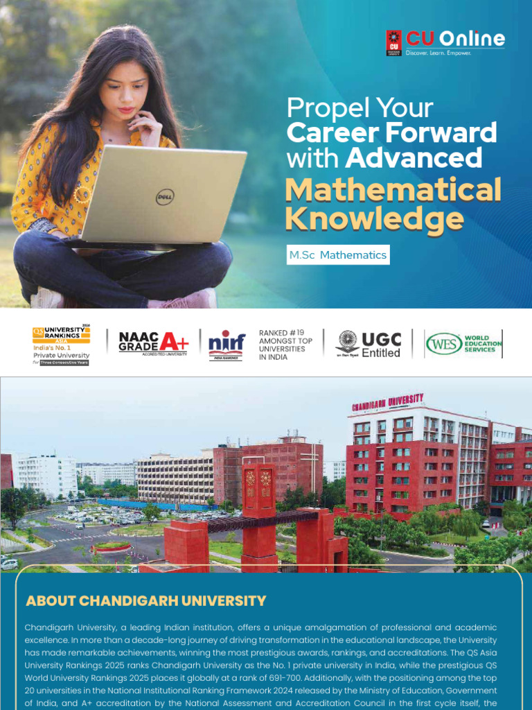 CU Online MSC Mathematics Brochure | PDF