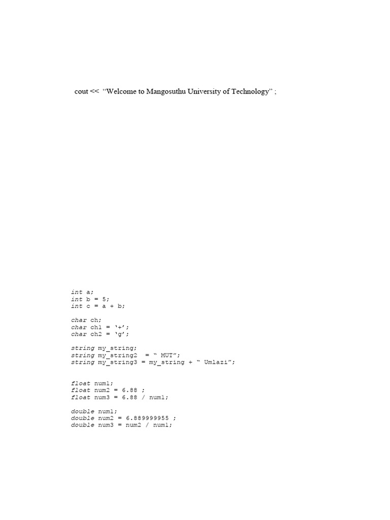 MEMO Programming Tutorial 2 Second Semester 2016 | PDF | C++ | Software ...