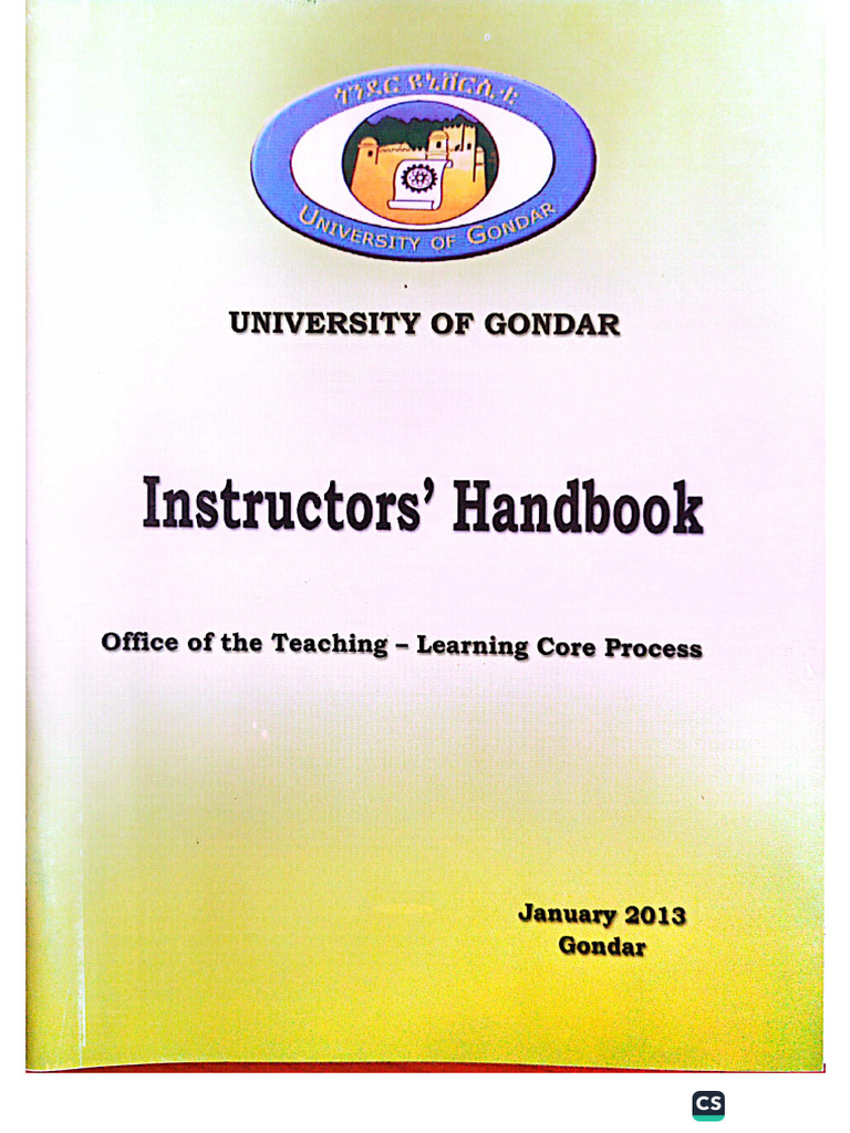 Instructors Handbook | PDF