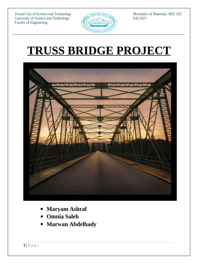 Truss Bridge Project | PDF | Truss | Strength Of Materials