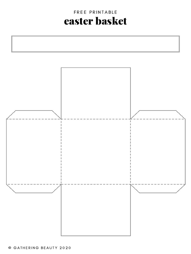 Free Printable Easter Basket Template | PDF