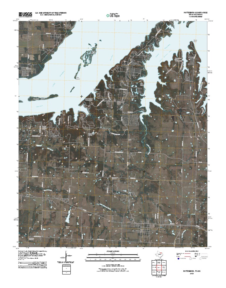 Topographic Map of Pottsboro PDF