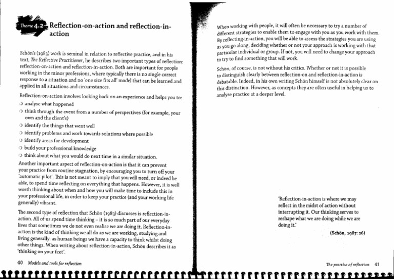 Reflection On Action | PDF