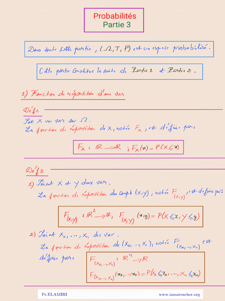 Cours Probas Partie 3 | PDF