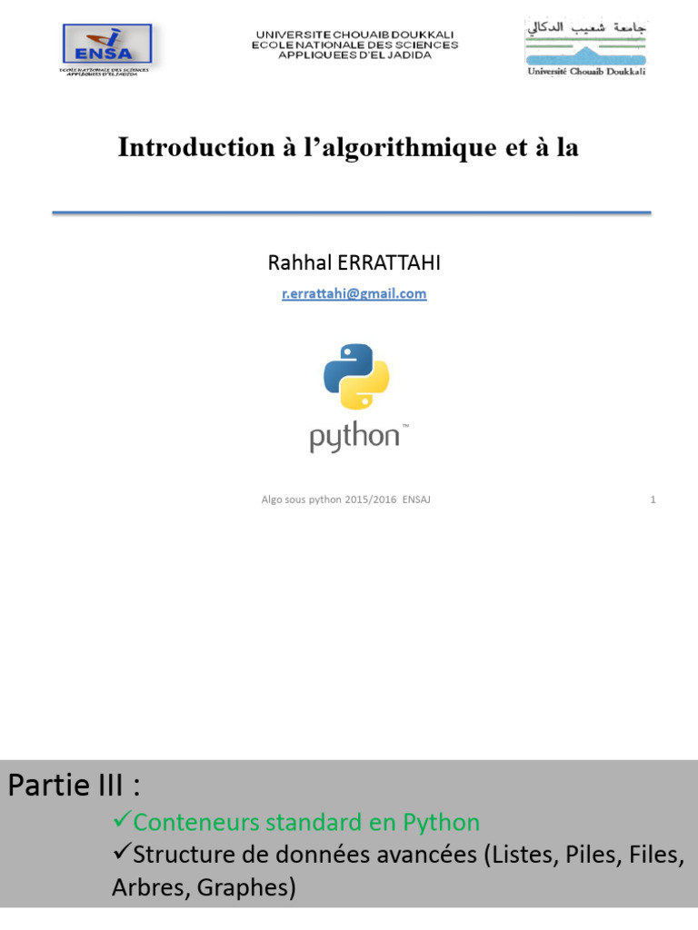 C2 Structure Donnes 1 | PDF | Python (Langage de programmation ...