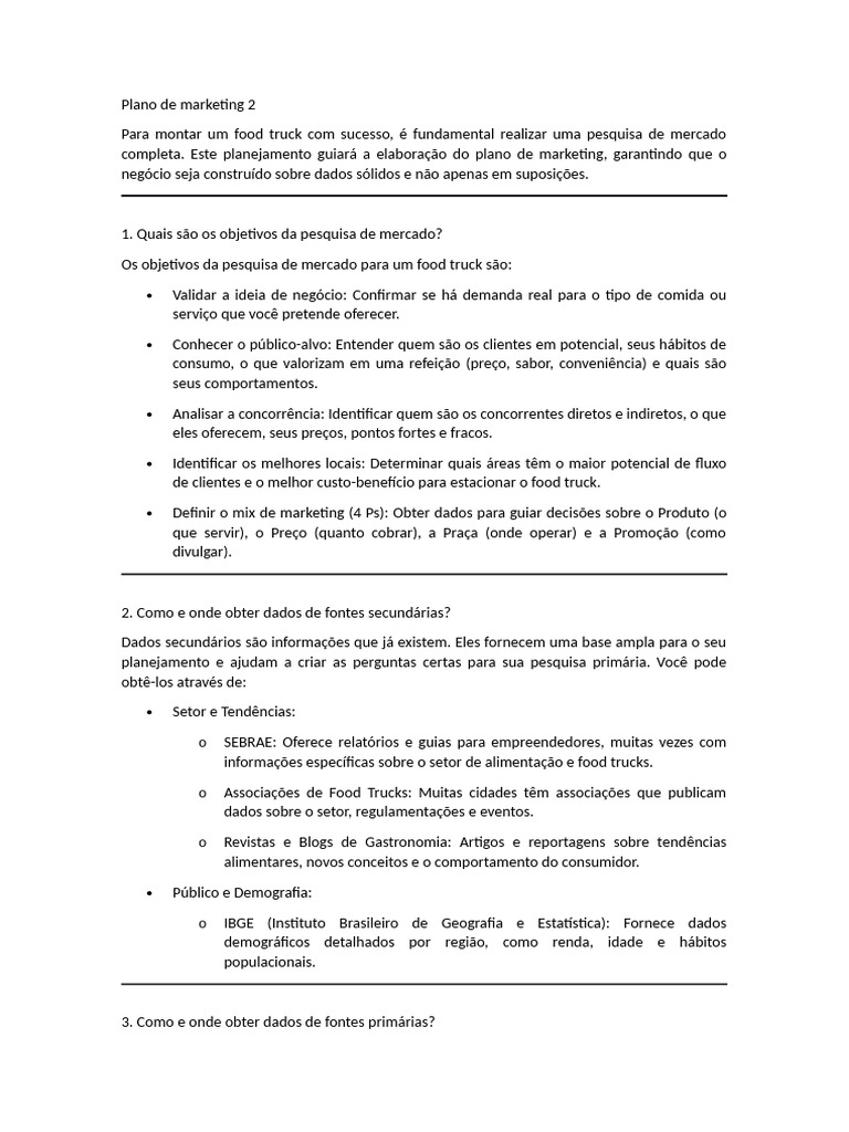 Plano de Marketing | PDF | Marketing | Mercado (economia)