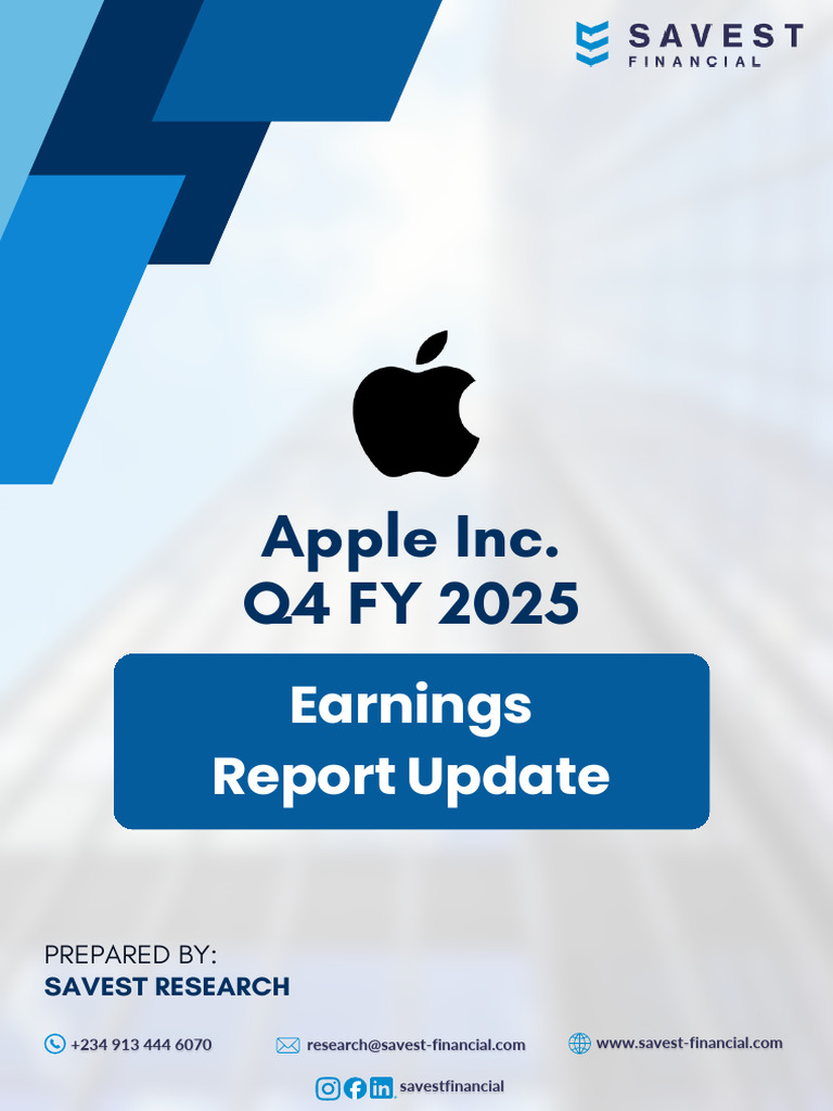Apple Inc. Full Year 2025 Report Summary | PDF | Apple Inc. | I Phone