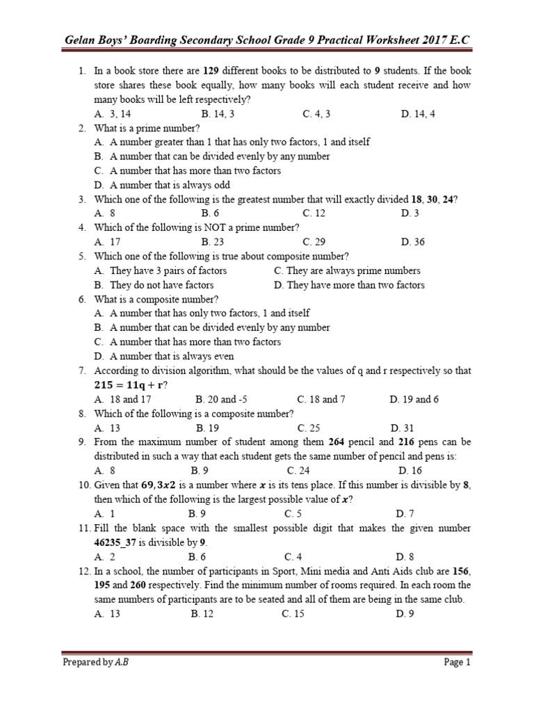 Grade 9 Practical Worksheet 2017 | PDF | Square Root | Numbers