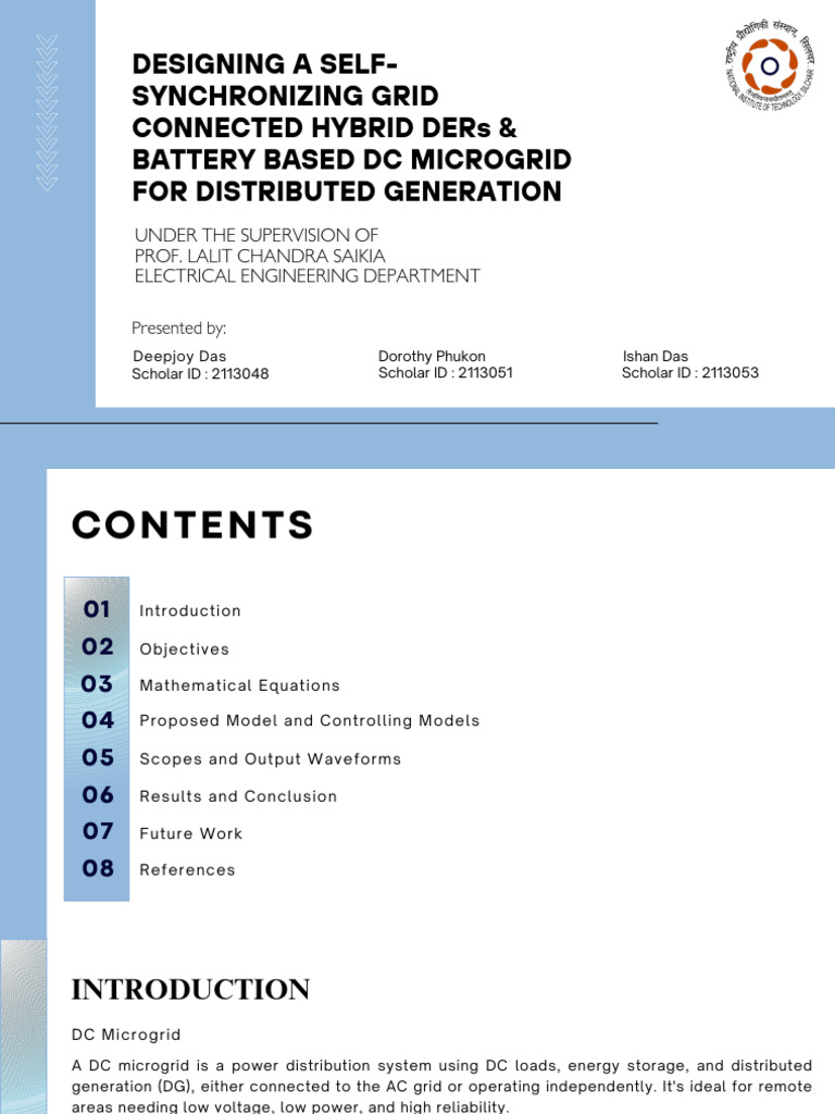 SELF SYNCHRONIZING CONTROL OF DC Microgrid To iMPROVe Efficiency of ...